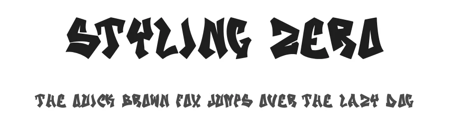 Styling Zero by Arendxstudio — Script Handwritten Font