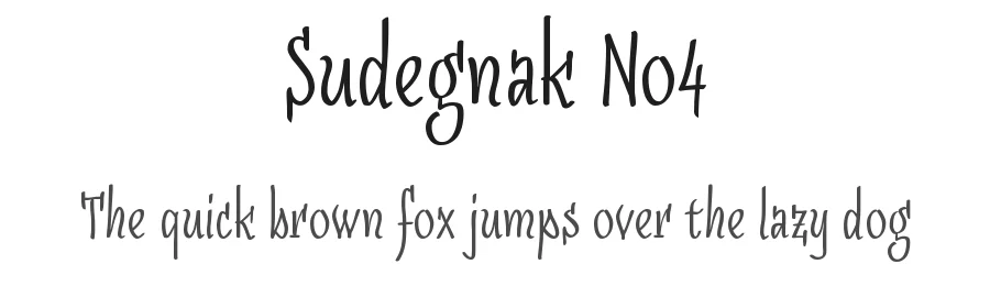 Sudegnak No4 by gluk — Script Handwritten Font