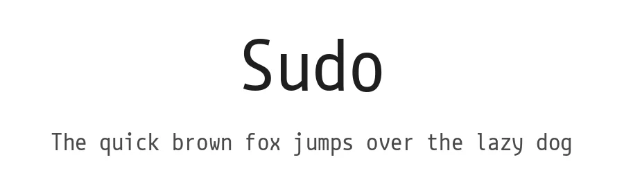 Sudo by Jens Kutilek — Sans Serif Font