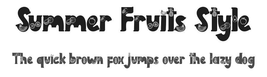 Summer Fruits Style by Yoga Letter 2025 (Isroni Yoga Prasetya) — Display Font