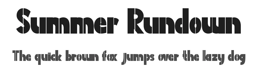 Summer Rundown by Yoga Letter 2025  (Isroni Yoga Prasetya) — Display Font