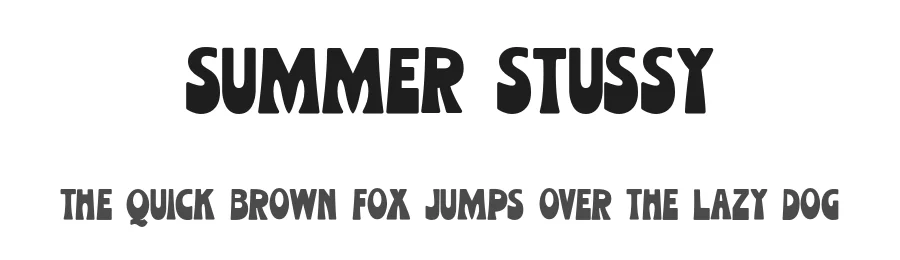 Summer Stussy — Display Font