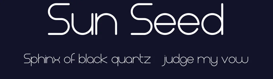 Sun Seed by Burak Mescioğlu https://www.behance.net/burakmescioglu — Sans Serif Font — thumbnail 2