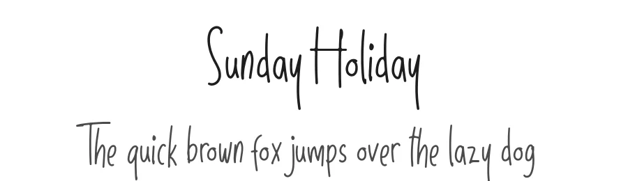 Sunday Holiday by junart β Script Handwritten Font
