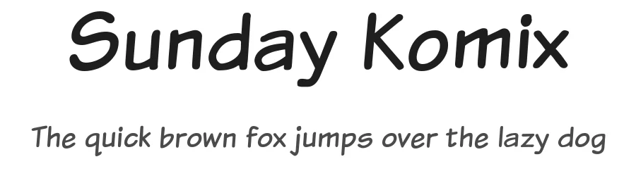 Sunday Komix by WolfBainX — Script Handwritten Font
