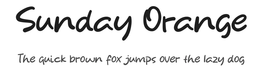 Sunday Orange by Khurasan — Script Handwritten Font