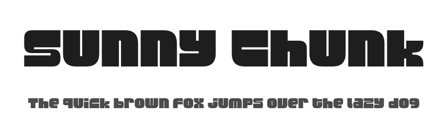Sunny Chunk by Jamaludin Ahmad Sahestya Dharma — Display Font