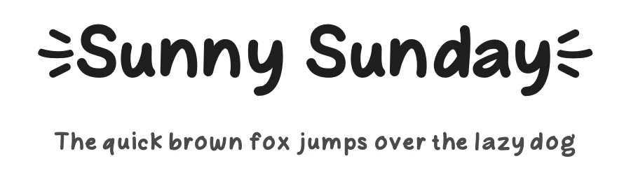 Sunny Sunday by MJType (Muhamad Junaid) www.mjtype.com — Script Handwritten Font
