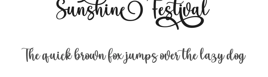 Sunshine Festival by Lettersweet — Script Handwritten Font