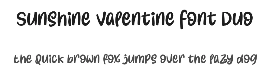 Sunshine Valentine Font Duo by Lettersweet — Script Handwritten Font