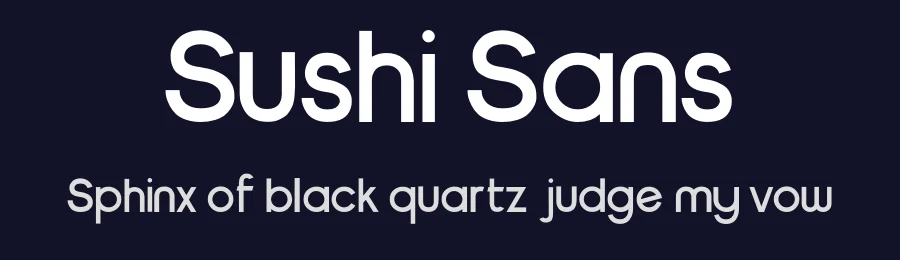 Sushi Sans — Sans Serif Font — thumbnail 2