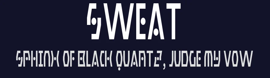 Sweat by frongile — Display Font — thumbnail 2