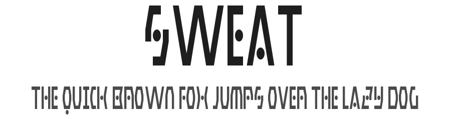 Sweat by frongile — Display Font