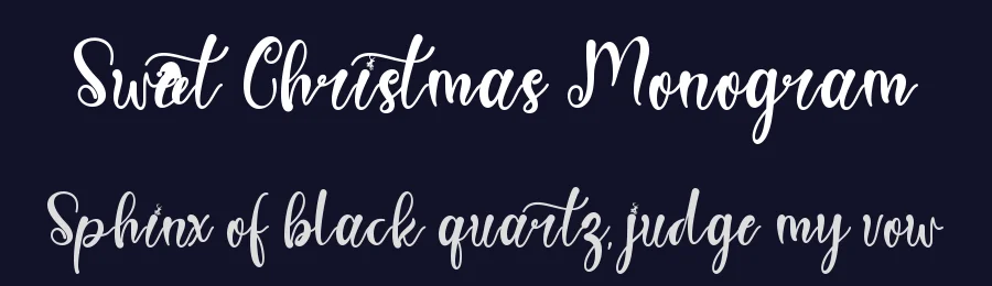 Sweet Christmas Monogram by Yoga Letter 2021 (Isroni Yoga Prasetya) — Script Handwritten Font — thumbnail 2