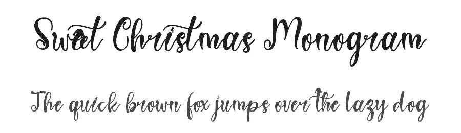 Sweet Christmas Monogram by Yoga Letter 2021 (Isroni Yoga Prasetya) — Script Handwritten Font