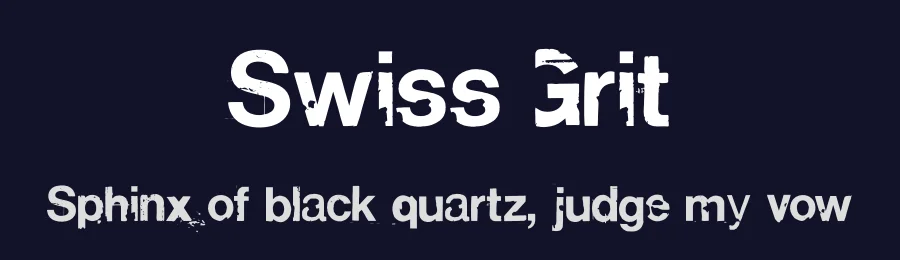 Swiss Grit by Rafael Nascimento — Display Font — thumbnail 2
