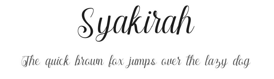 Syakirah by FiqiArt — Script Handwritten Font