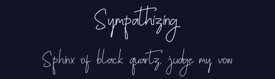 Sympathizing — Script Handwritten Font — thumbnail 2