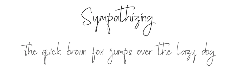 Sympathizing — Script Handwritten Font