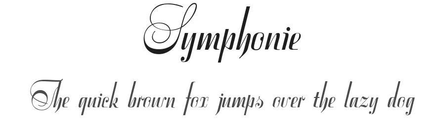 Symphonie by Peter Wiegel — Script Handwritten Font