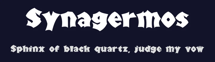 Synagermos by Christos Lentzaris — Display Font — thumbnail 2