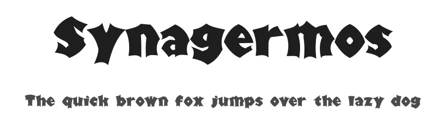 Synagermos by Christos Lentzaris — Display Font