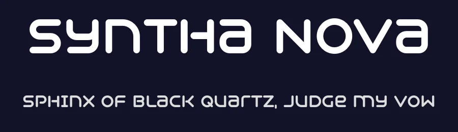 Syntha Nova by Ivan Filipov, neogrey creative — Display Font — thumbnail 2
