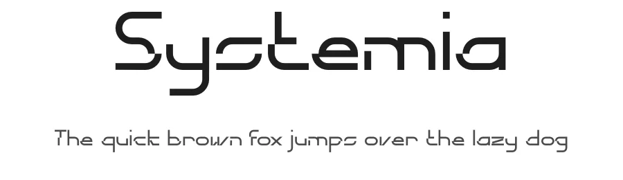 Systemia by IDEBARENG Team — Display Font