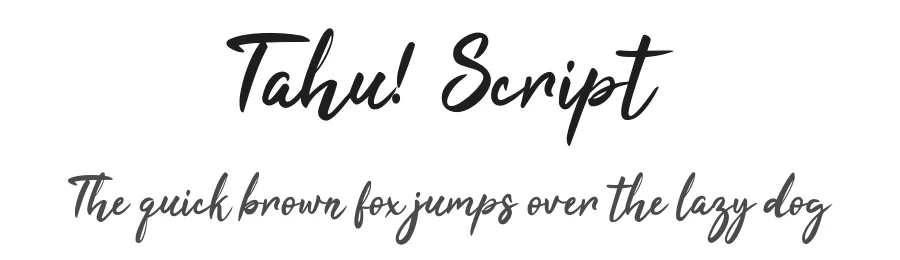 Tahu! Script by Khurasan β Script Handwritten Font