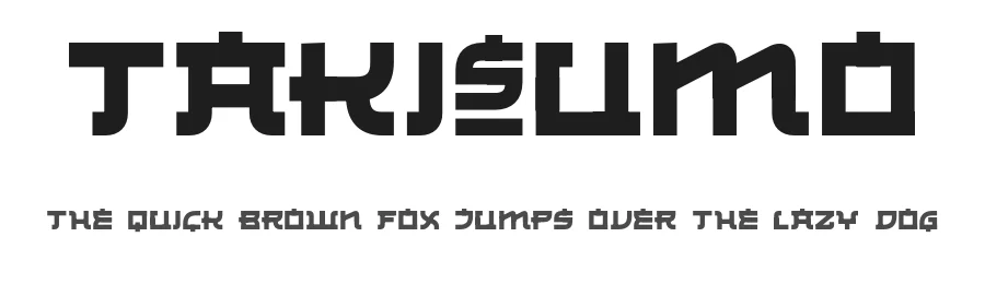 Takisumo by Dida Ahluddin — Display Font