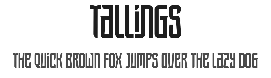 Tallings by Jarnawi Saja — Display Font
