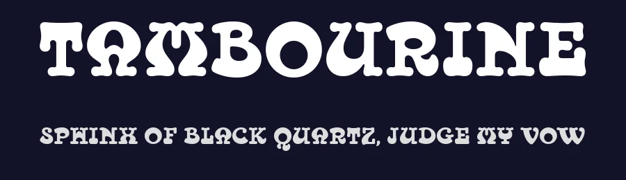 Tambourine by Frank Baranowski — Display Font — thumbnail 2