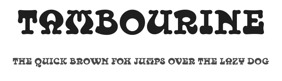 Tambourine by Frank Baranowski — Display Font