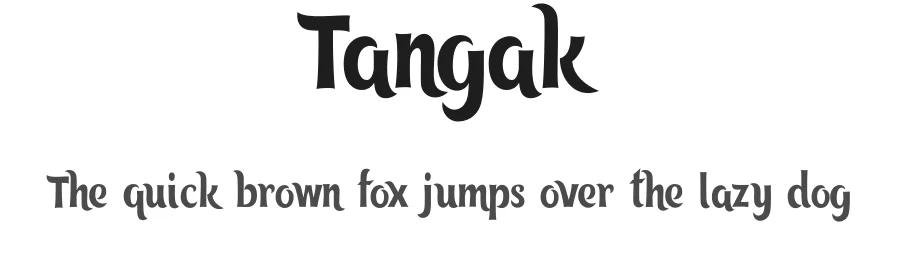 Tangak by Dastan Miraj β Display Font