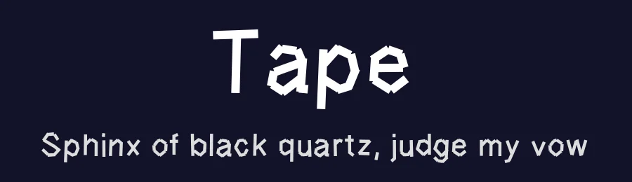 Tape by George Triantafyllakos — Display Font — thumbnail 2