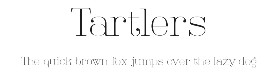 Tartlers by Peter Wiegel — Serif Font
