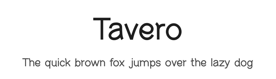 Tavero by Eka Rifqi Setiawan — Sans Serif Font