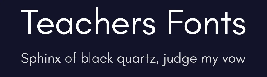 Teachers Fonts by Alfredo Marco Pradil & Chank Diesel — Sans Serif Font — thumbnail 2