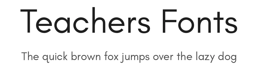 Teachers Fonts by Alfredo Marco Pradil & Chank Diesel — Sans Serif Font