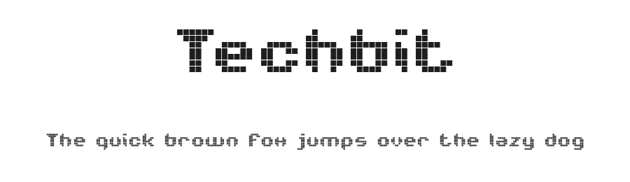Techbit by Virgi Putra Alwi — Display Font