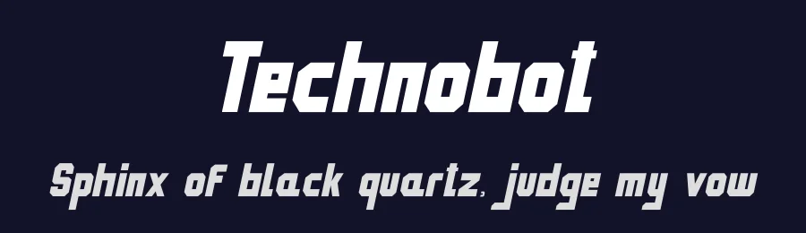 Technobot — Display Font — thumbnail 2