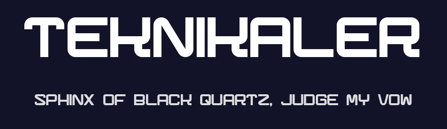 Teknikaler by alexatype — Display Font — thumbnail 2