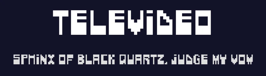 Televideo by Marika Sartori — Display Font — thumbnail 2