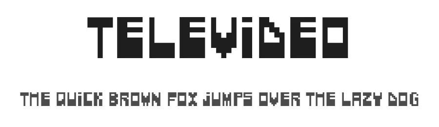 Televideo by Marika Sartori β Display Font