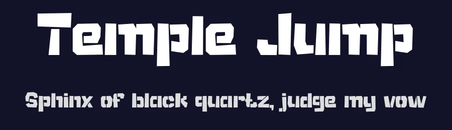 Temple Jump by PINISIART TEAM — Display Font — thumbnail 2