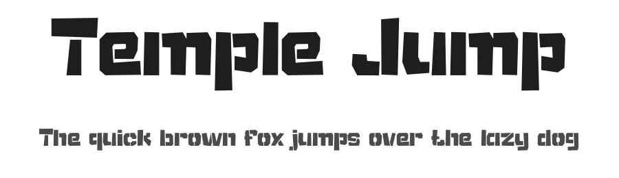 Temple Jump by PINISIART TEAM — Display Font