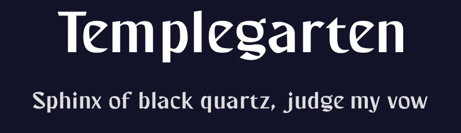 Templegarten — Sans Serif Font — thumbnail 2