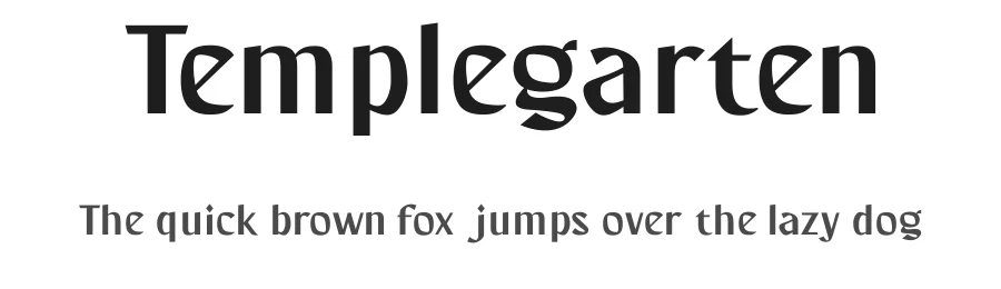 Templegarten — Sans Serif Font