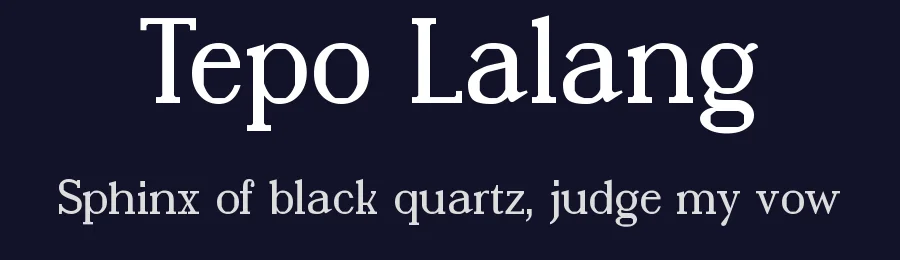 Tepo Lalang by Rahmatullah — Slab Serif Font — thumbnail 2