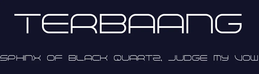 Terbaang by alexatype — Display Font — thumbnail 2